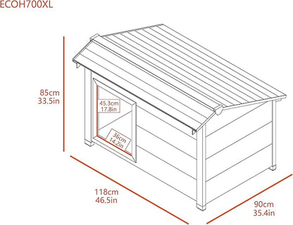 ecoFLEX Thermocore Dog House - Grey