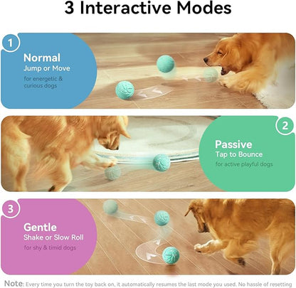 Cheerble [2025 Upgrade Smart Interactive Dog Toys,Wicked Ball AIR,3 Interactive Modes,Self Moving Bouncing Rotating Ball,E-TPU Material,IPX7 Waterproof,Active Rolling Ball for Medium and Large Dogs