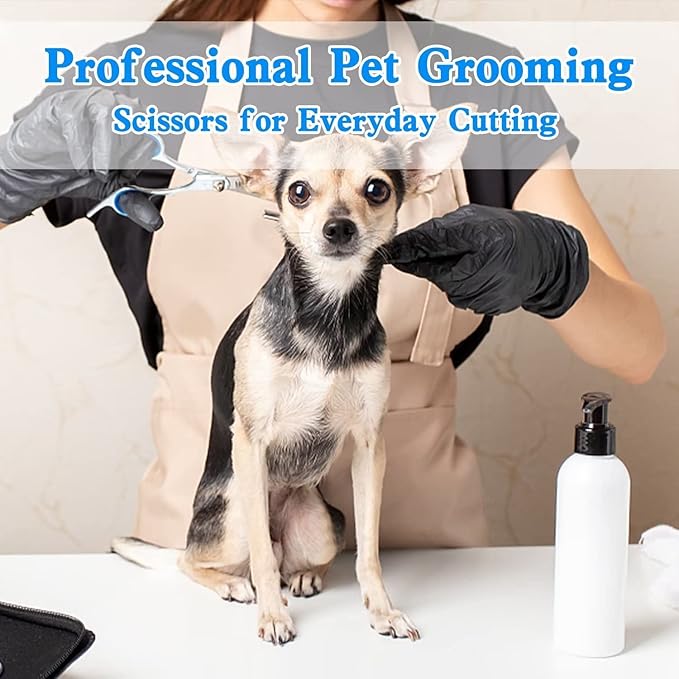 8'' Thinning Shears for Dogs Professional Dog Thinning Shears for Grooming, Japan 440C Stainless Steel Shears,Sharp, Fluffy Heavy Duty Blending Scissor for Pets