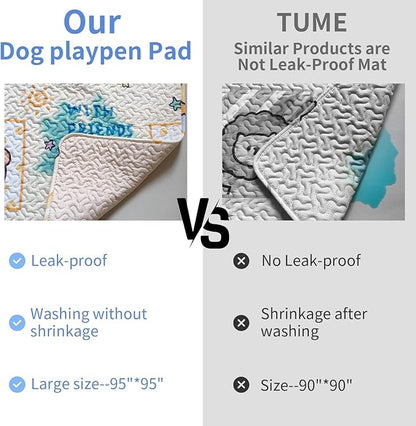 Dog Playpen Urine Pad Dog Pee Pads Puppy Pads, [PLAYPEN NOT Included!!] Reusable Pet Training Pads,Large Pet Pee Pad,Waterproof Pet Pads for Dog Bed Mat,Super Absorbing Whelping Pads (Urine Pad)