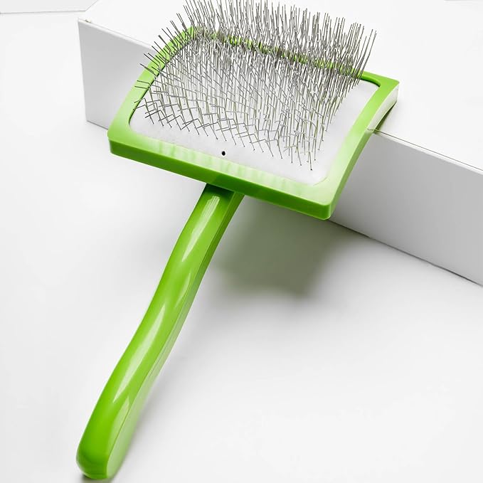 Slicker Dog Brush For Goldendoodles, Poodles, & Any Doodle Mix - Golden Doodle & Poodle Brush - For Medium to Long Hair Breeds - Detangle, Brush, Fluff Like a Pro (Large)