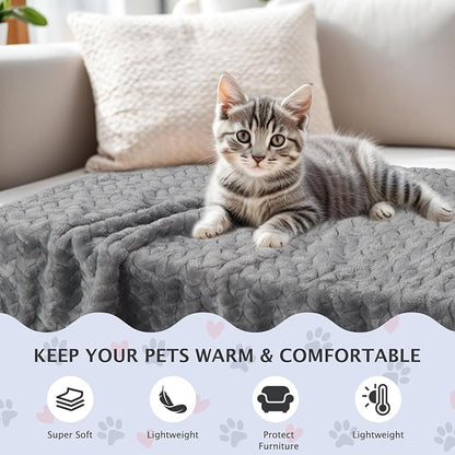 BVAGSS 6 Pack Small Dog Blanket, Super Soft Warm Pet Cover Blankets, Wheat Ears Print Puppy Fleece Flannel Blanket for Small Medium Dogs and Cats MW003