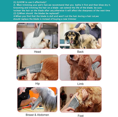 3pcs 7FC Blades Dog Grooming Replacement Blades Compatible with Andis Dog Clipper,Ceramic Blade & Stainless Steel Blade