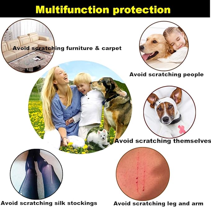 VICTHY 100pcs Dog Nail Caps, Claw Covers With Glue and Applicators (XXL)