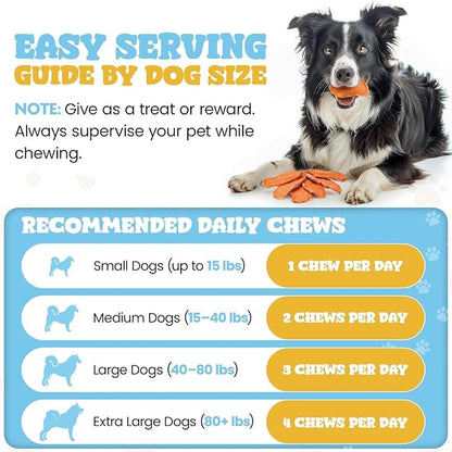 Dehydrated Sweet Potato Dog Treats - 1lb All-Natural, High Protein, Low Fat - Slow Roasted Oven Baked A Healthy Rawhide Alternative Dog Chews - Training & Treats