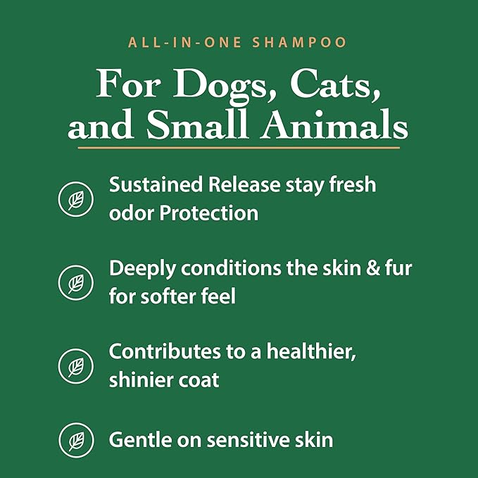 Anti-Allergen Pet Shampoo -Dog & Cat Dander Remover. Gentle Formula for Dry Sensitive Skin; Allergy Relief, The Ecology Works (16 Oz)