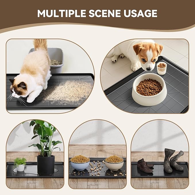 32" 2PC Dog Crate Tray Replacement fit for Metal Dog Crate Dog Cage Pans Plastic Tray