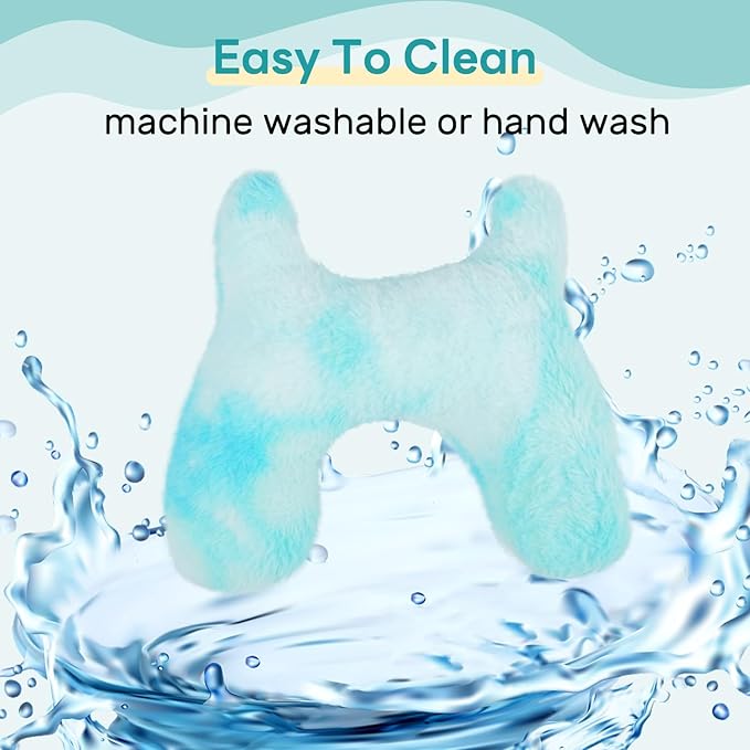 T'CHAQUE Dog Pillow Bed Cat Pillows for Indoor Cats Soft Dog Calming Pillow for Small Dogs Anxiety Relief Comfort Dog Neck Pillow Pet Sleeping Improve Pet Calming Toy for Upper Spine Support