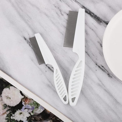 2 Packs Pet Hair Comb, 2 in 1 New Dog Comb Multifunctional Pet Hair Comb Pet Hair Comb Flea and Tear Stain Removal Cat Comb for Grooming and Dehairing Face and Paws