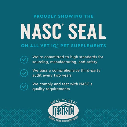 VetIQ Glucosamine Hip & Joint Supplement for Dogs, 60 Soft Chews, Joint Support Supplement with MSM and Krill, Dog Health Supplies Large & Small Breed, Chicken Flavored Chewables