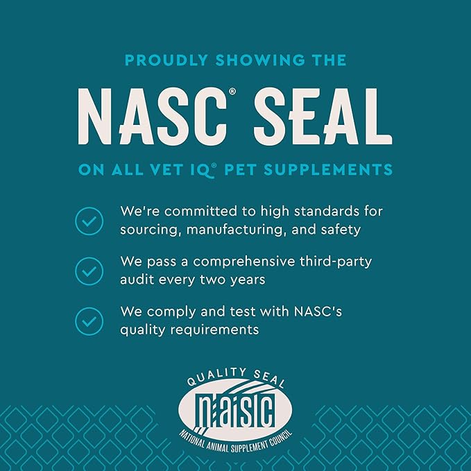 VetIQ Advanced Calming Support Supplement for Dogs, Calming Chews Help Manage Stress and Promote Relaxation, Anxiety Relief for Dogs, Made in The USA, 60 Count