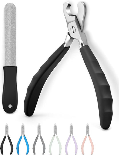 Heavy Duty Dog Nail Clippers -_uts Thick Nails Like Butter__pgraded Large Opening Professional Toenail Trimmer Razor Sharp Blade for Medium to Giant Breed (Black)