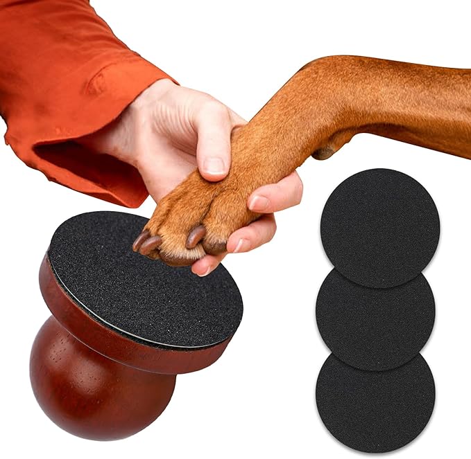 Dog Nail File, Quiet Dog Nails Scratch Pad Board with 6 Replaceable Filing Disc Dog Nail Portable Dog Nail Clippers for Grooming Dog Nail File Trimmer for Smoothing Pet Gifts