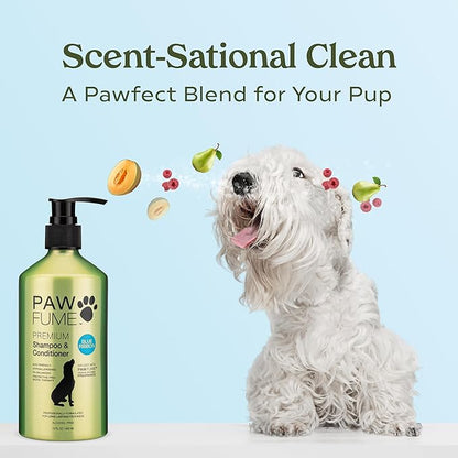 PAWFUME Dog Shampoo and Conditioner, Blue Ribbon, 2-Pack  Nourish & Detangle for a Silky Soft Coat  Probiotic, Deep-Cleaning, pH-Balanced Formula  Puppy Shampoo and Conditioner for All Breeds