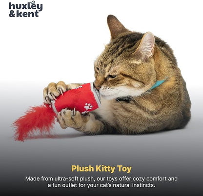 Huxley & Kent Plush Cat Toy - Interactive Catnip Toy for Cats & Kittens - Soft with Crinkle & Catnip - Fun Indoor Play - Sneez-It