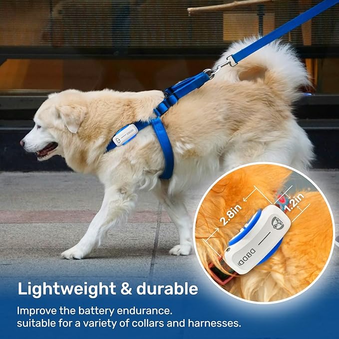 AI GPS Tracker for Dogs (30lbs+), Real Time Location and AI Vet Health Management, Electronic Fence, Waterproof, iOS and Android Universalï¼_hiteï¼