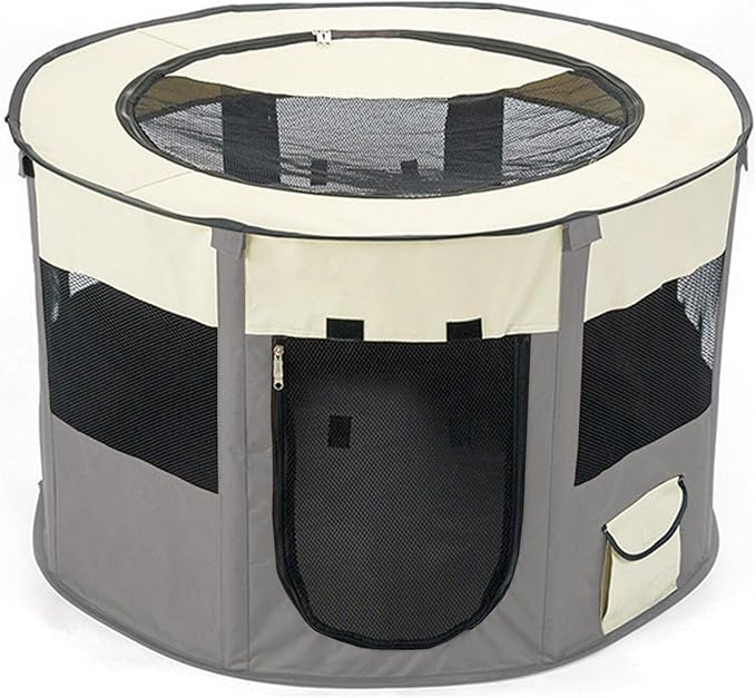 Portable Pet Playpen, Foldable Collapsible Cats Exercise Enclosure Pen Tents Cat Delivery Isolation Room Dog Crates Kennel House Great for Indoor Outdoor Travel Use Puppy Kitten Rabbit(Medium)