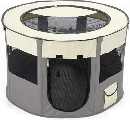 Portable Pet Playpen, Foldable Collapsible Cats Exercise Enclosure Pen Tents Cat Delivery Isolation Room Dog Crates Kennel House Great for Indoor Outdoor Travel Use Puppy Kitten Rabbit(Medium)
