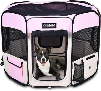 JESPET Pet Dog Playpens 36", 45" & 61" Portable Soft Dog Exercise Pen Kennel with Carry Bag for Puppy Cats Kittens Rabbits, Indoor/Outdoor Use