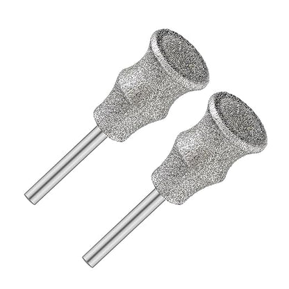 Diamond Dog Nail Grinder Bits - FOCSTOL Diamond Rotory Bit for Dogs&Pets, 2pcs 1/8'' Rotary Nail Grinder Bits for Animals Nail Care (Type B)