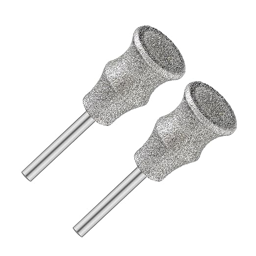 Diamond Dog Nail Grinder Bits - FOCSTOL Diamond Rotory Bit for Dogs&Pets, 2pcs 1/8'' Rotary Nail Grinder Bits for Animals Nail Care (Type B)