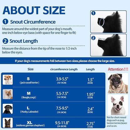 Dog Muzzle,Soft Mesh Breathable Muzzle, Air Mesh Dog Muzzle with Reflective & Adjustable Strap for for Biting Chewing Grooming,Allow Panting Drinking,Dog Muzzle for Medium (Black, M)