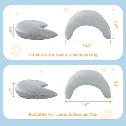 HOMBYS Chewproof Dog Pillow, Calming Toy for Dogs Anxiety Relief, Suitable for Both Crazy Tearers & Tame Dogs, Furry Surface Soft & Comfortable Dog Neck Pillow ImproveSleeping Machine Washable12.8x6.8