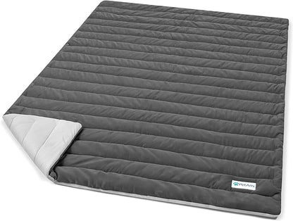 PetAmi Cooling Mat for Dog, Premium Pet Cooling Blanket for Crate Kennel, Indoor Cat Cool Sleeping Pad, Q-MAX Cold Sofa Couch Cover for Summer, Gray/Light Grey, Large (40x60)