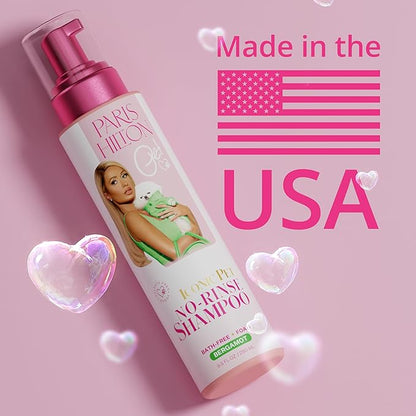 Paris Hilton Pet Iconic Bergamot Scent No-Rinse Dog Shampoo, Waterless Dog Wash, Hypoallergenic, 280ml  Quick Clean for Dogs, Easy Grooming, No Rinse Needed