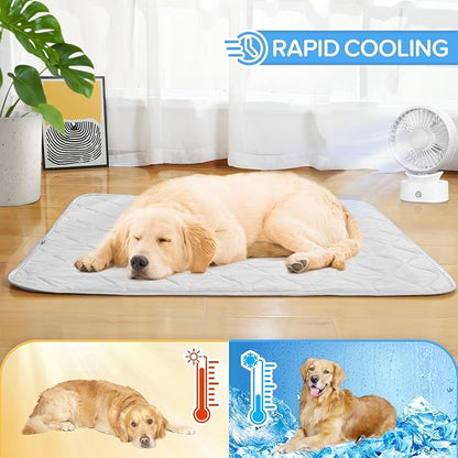Rywell Cooling Mat for Dogs,Dog Cooling Mat Q-Max>0.5, Durable&Versatile with Cooling&Soft Surfaces for All Seasons,Protect Sofa Bed from Scratches&Chewing,40 * 60IN Washable Dog Blanket