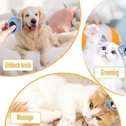 4Pcs Pet Knotting Comb, Multifunctional Dog Comb for Dog,Knotting Comb for Cat,Cat Massage Hair Removal Comb,Grooming Comb for Cat Remove Tangled and Loose Hair