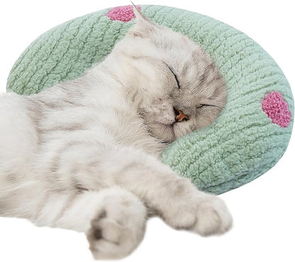 T'CHAQUE Cat Pillow, Dog Neck Pillow Anxiety Relief, Comfort Cat Pillows for Indoor Catsï¼ Ultra Soft Dog Calming Pillow Bed, Half Donut Cuddler Sleeping Improve Pillow Pet for Upper Spine Support