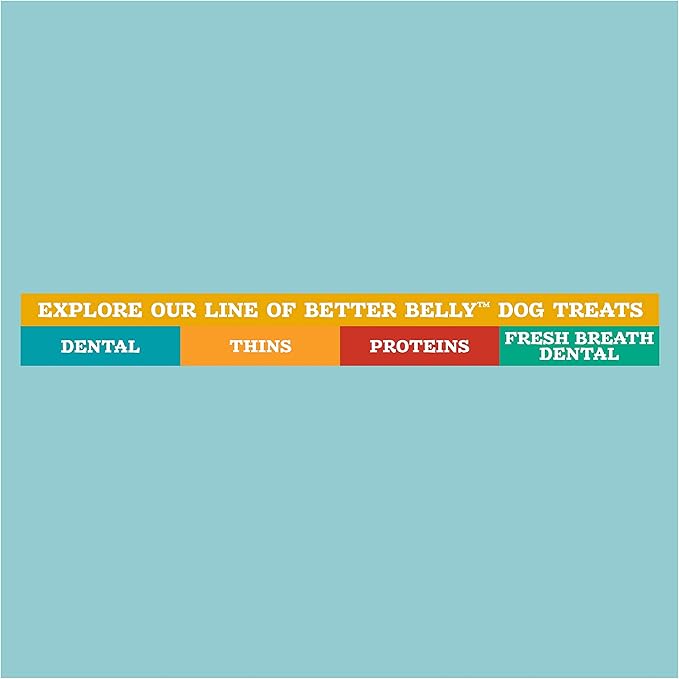 Better Belly Highly Digestible Rawhide Dental Chews, Treat Your Dog to a Chew with NO Artificial Colors or Flavors 4 Count (Pack of 1)