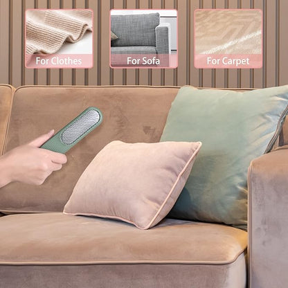 Dog Hair Remover Brush, Cat Grooming Brush for Long and Short Hair Dogs Cats, Self Cleaning Shedding Brush for Massage, Removes Puppy Loose Undercoat Mats Tangled Hair (Green)