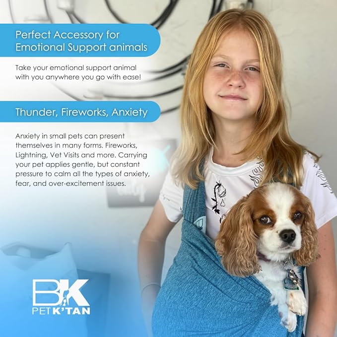 Pet K'tan Dog Sling Carrier: Hands Free for Small & Medium Dogs - #1 Pet Travel Accessory & Gift -Bond with New Puppy- Safe Durable Soft-Hands Free - Cats & Small Animals Anti-Anxiety-Sized for Human