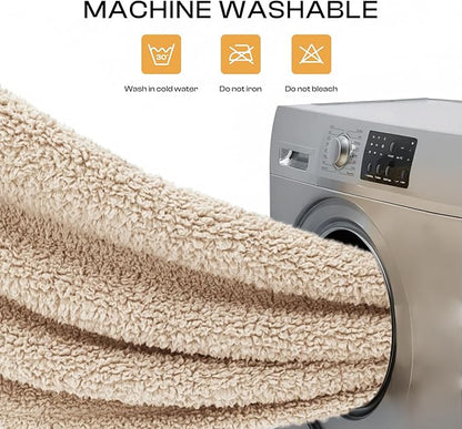 Luciphia 1 Pack 3 Calming Dog Blanket Fluffy Premium Fleece Pet Blankets Soft Sherpa Throw for Dogs Puppy Cat Beige/Pink/HazeBlue Medium (30" x20")