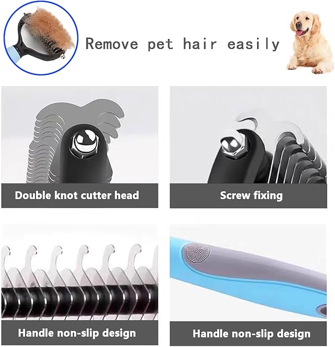 Dog Grooming Kit Puppy Dog Nail Trimmers Small Breed Cat Clippers Undercoat Rake for Dogs Grooming Tools Suction Cup Hooks Pet Grooming Loop Noose (Box)