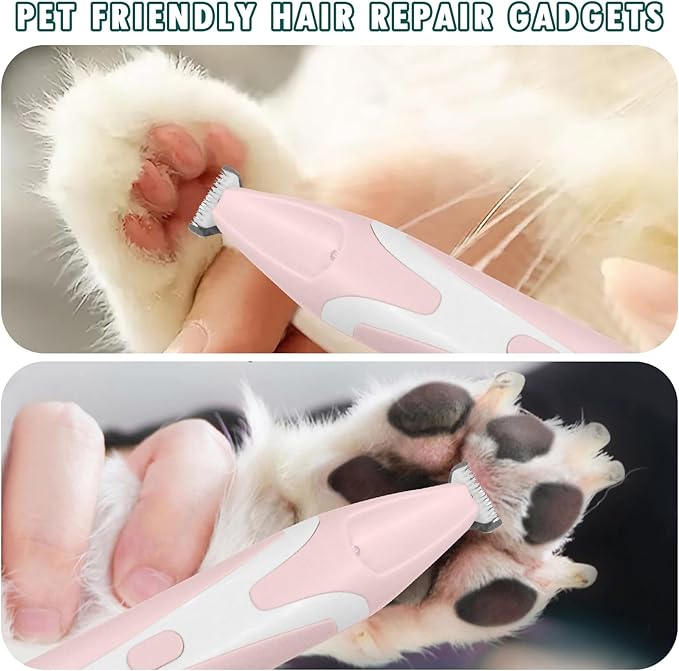 Dog Paw Trimmer, Paw Trimmer for Dogs, Multifunctional Waterproofing Pet Hair Trimmer for Dogs, Electric Pet Paw Trimmer, Cat Paw Trimmer with LED Light, for Paws Eyes Ears Face Rump