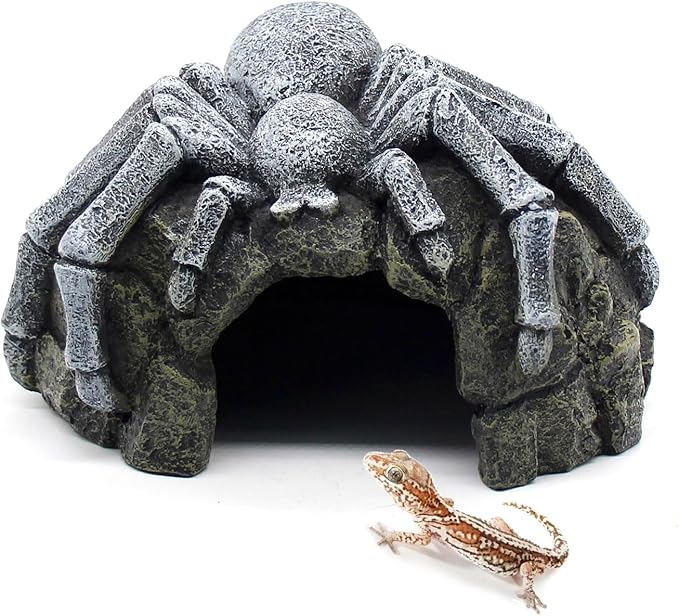 Reptile Rock Cave Hideouts Terrarium Habitat Decor Gecko Tank Accessories for Fish, Reptiles, Amphibians,Frogs, Snakes,Lizards,Shrimps, Spiders and Small Animals Crab