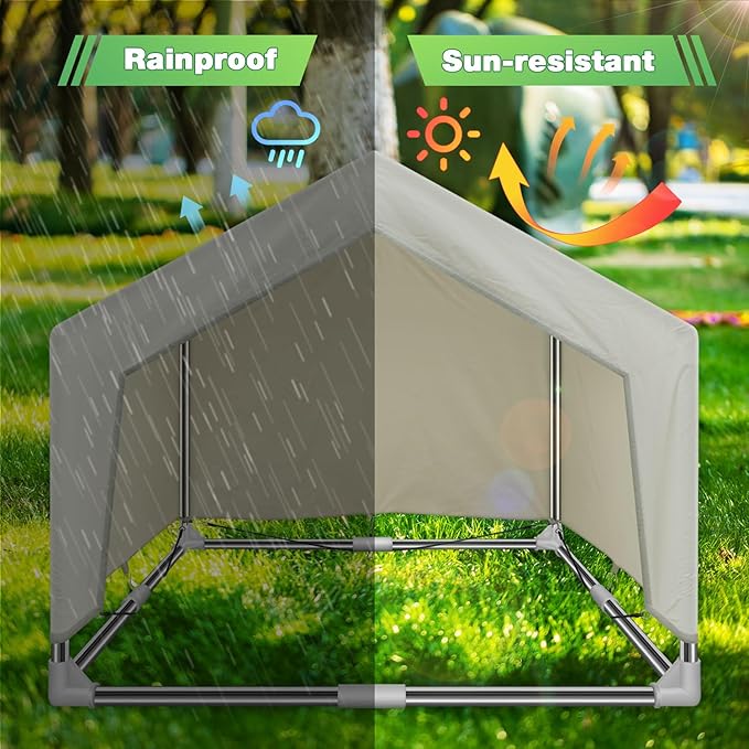 Dog Shade Shelter Outdoor Medium Tent Dog House for Medium Dogs, Outdoor Dog Tent, Outside Sun Rain Canopy Pet House for Cats, Rabbits and Other Pets