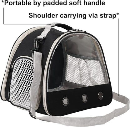 Bearded Dragon Carrier,Lizards Carrier, Small Animal Travel Carrier for Hedgehog Rat Parrot Bird Guinea Pig, Portable Guinea Pig Travel Carrier for 2(Grey)