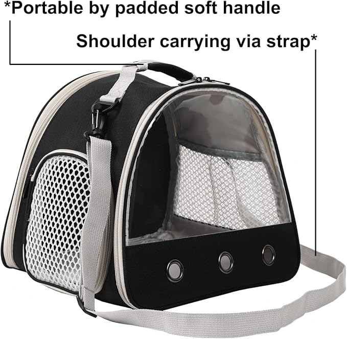 Bearded Dragon Travel Carrier,Lizards Carrier, Small Animal Travel Carrier for Sugar Glider Hedgehog Rat Parrot Bird Guinea Pig, Portable Guinea Pig Travel Bag for 2