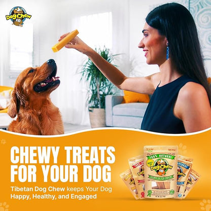 Tibetan Dog Chew 2 lb Yak Cheese Dog Chews, Handmade Treats for Large Dogs, Long-Lasting, Easy to Digest, Grain-Free, Gluten-Free, Supports Dental Health, Ideal for Aggressive Chewers, Bulk