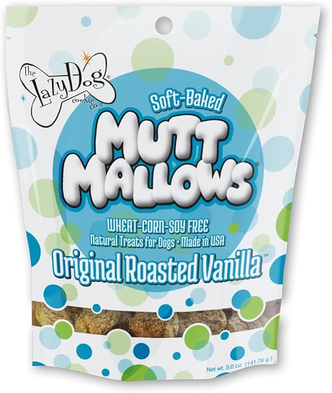 The Lazy Dog Cookie Co. Mutt Mallows Soft Baked Dog Treats, Wheat, Corn & Soy Free, Baked in The USA, 5 oz Cost Saving Variety Bundle (Pack of 3)