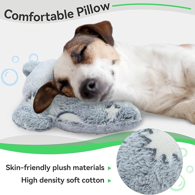 T'CHAQUE Dog Pillow Dog Calming Pillow Sleep and Glow Pillow for Dogs Anxiety Relief Cat Pillows for Indoor Cats Soft U-Shaped Pillow for Pet Dog Neck Pillow Half Donut Cuddler Sleeping Improve