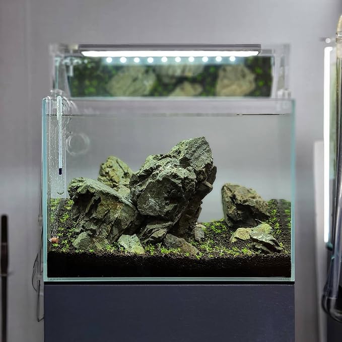 SubstrateSource Natural Stone for Aquarium, Terrarium, Paludarium, Reptile Enclosures - Set of Decorative Rocks for Landcapes, Aquascaping, Fish Tank Decor (Manten Stone, 30 Pounds, 2-8")