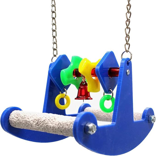 Tweeter Totter - Perfect Cage Toy Stimulates Visual and Physical Activity - Safe, Non-Toxic, Cage Accessories for Small Birds