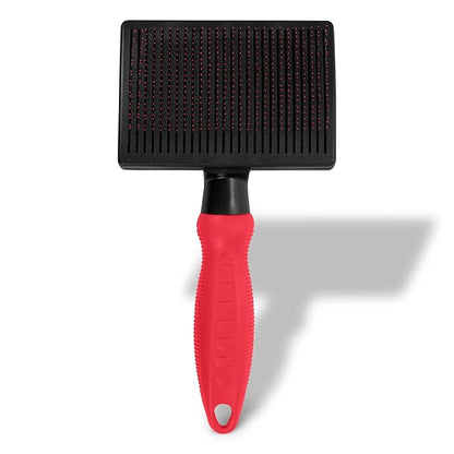 Paw Brothers Self Cleaning Slicker Brush for Dogs and Cats, Dog Brush for Shedding, Slicker Comb for Long Short Haired Pets, Deshedding, Cat Grooming Tool, Large