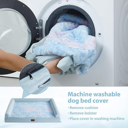 BFPETHOME Dog Beds for Large Dogs, Orthopedic Dog Bed for Medium Large Dogs,Big Waterproof Couch Dog Pet Bed with Removable Washable Cover