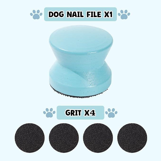 Dog Nail File with 4pcs Replaceable Sandpaper Portable Dog Nail Scratch Board Small Dog Nail File Wood Dog Nail Scratch Pad for Puppy